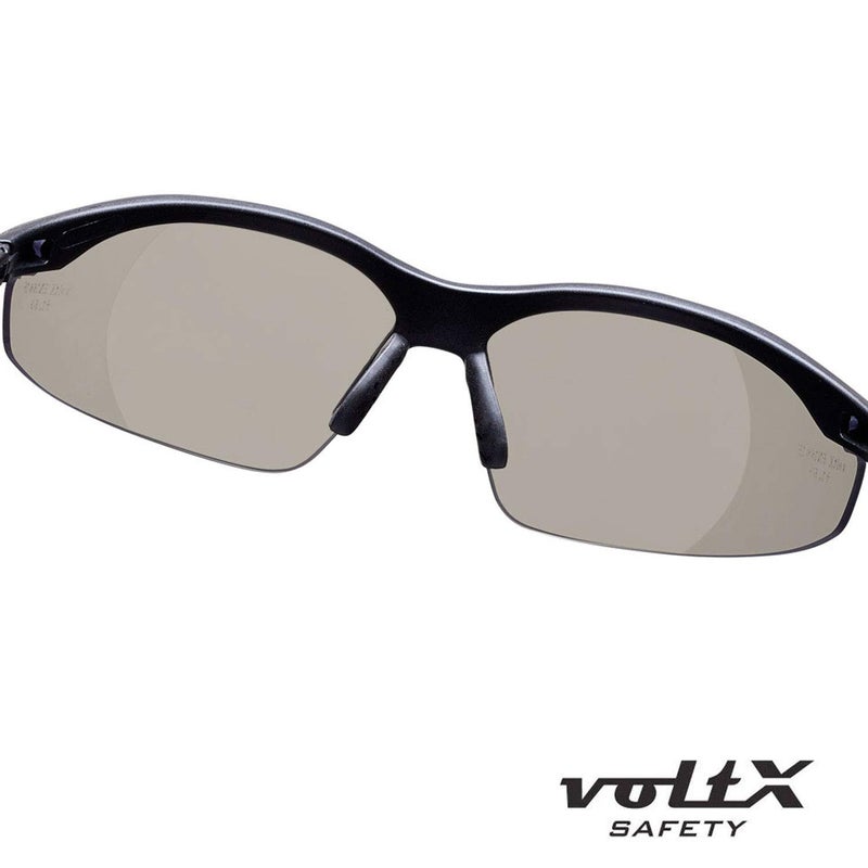 voltX 'Constructor' SAFETY READERS Full Lens Reading Safety Glasses (+2.0 Dioptre, Smoke) ANSI Z87.1+ & CE EN166F, Wraparound Style - Includes Safety Cord with headstop - UV400 anti fog coated lens - Image 4